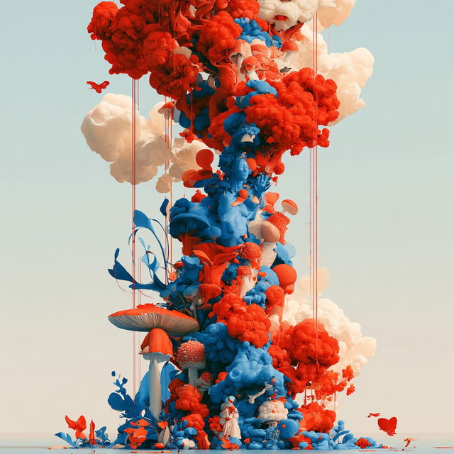 Painted Escarpmentia style, Midjourney V8.2, render 4 of 4