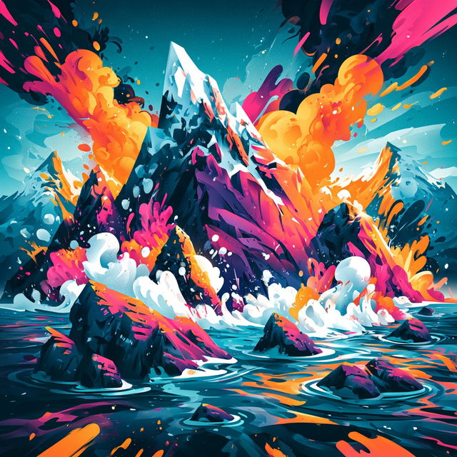 Currentsplatter style, Midjourney V8.2, render 2 of 4