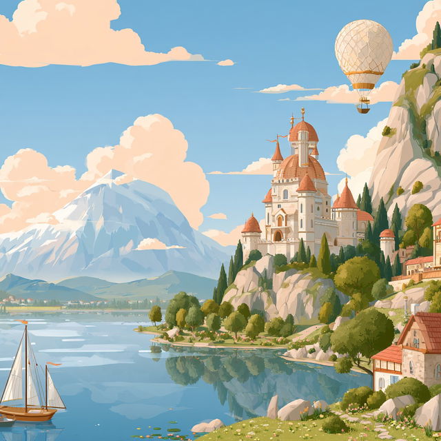 Cathedral Watercolor style, Midjourney V8.2, render 2 of 4