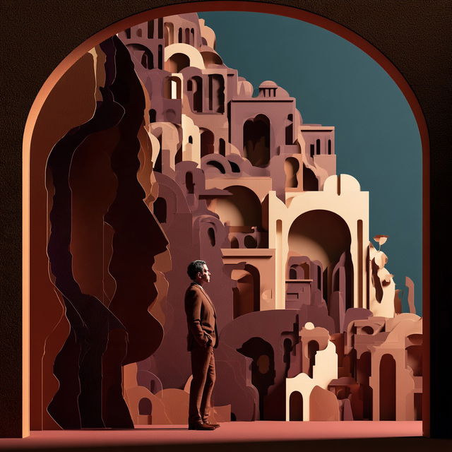 Malachite Cutrelief style, Midjourney V8.2, render 4 of 4