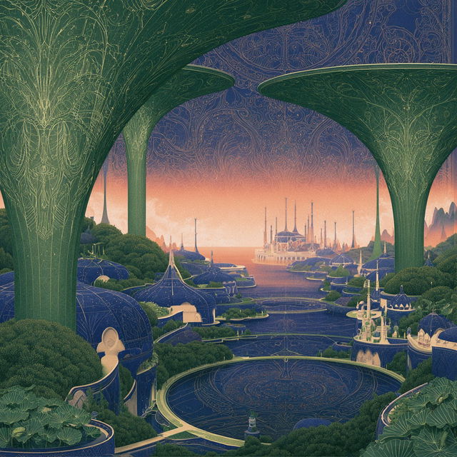 Migratory Chromarchivism style, Midjourney V8.2, render 2 of 4