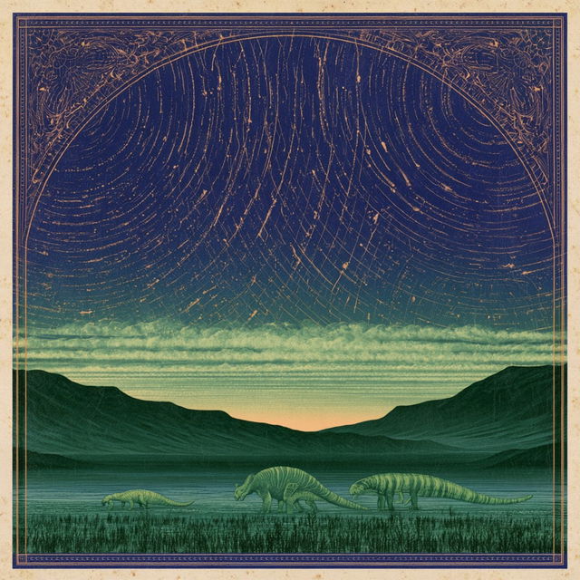 Migratory Chromarchivism style, Midjourney V8.2, render 3 of 4