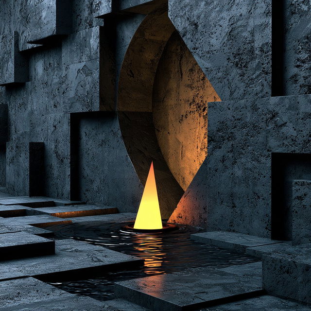 Carbon Arch Duotone style, Midjourney V8.2, render 4 of 4