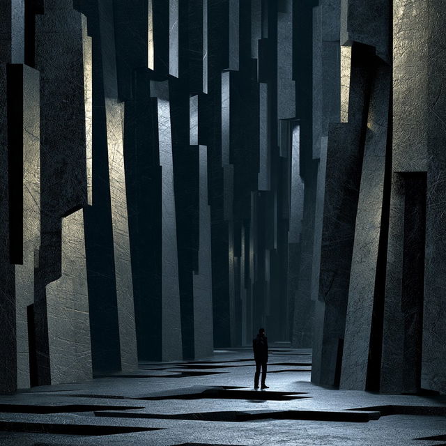 Carbon Arch Duotone style, Midjourney V8.2, render 3 of 4