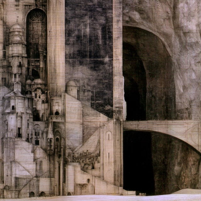 Sepulchral Lineage style, Midjourney V8.2, render 4 of 4