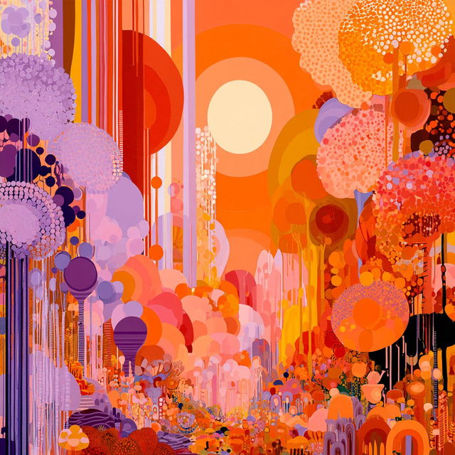 Sunburst Chromolithics style, Midjourney V8.2, render 3 of 4