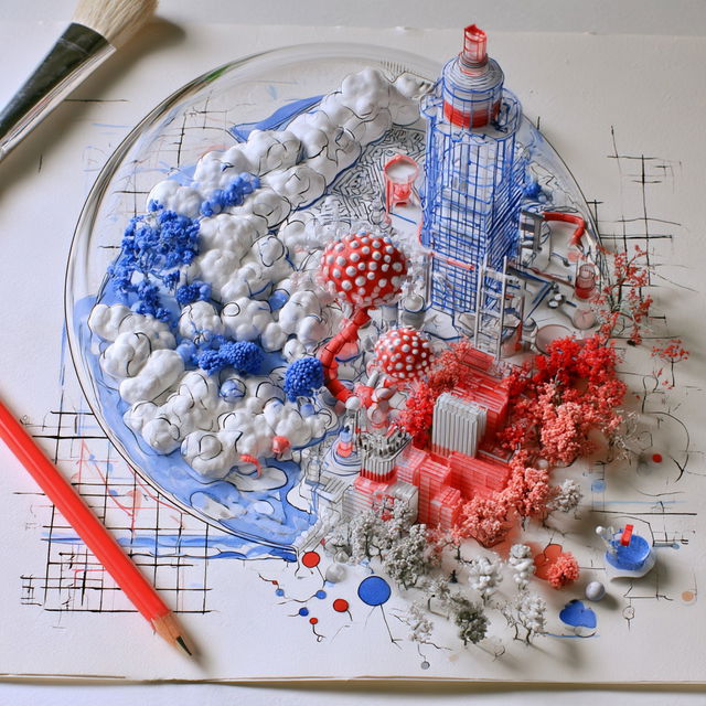 Paintspill Exposition style, Midjourney V8.2, render 2 of 4