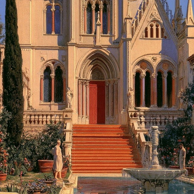 Ruined Marble Melodrama style, Midjourney V8.2, render 2 of 4