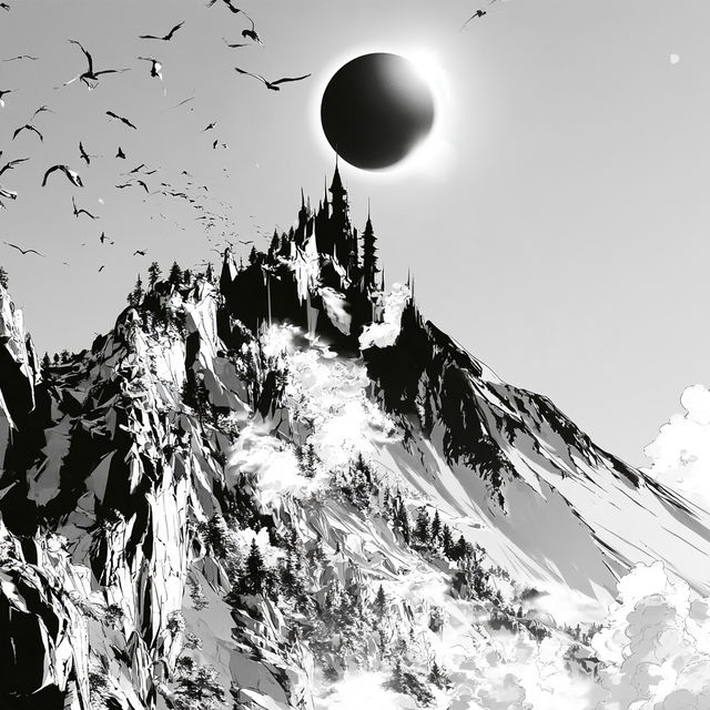 Inkclad Celestials style, Midjourney V8.2, render 1 of 4