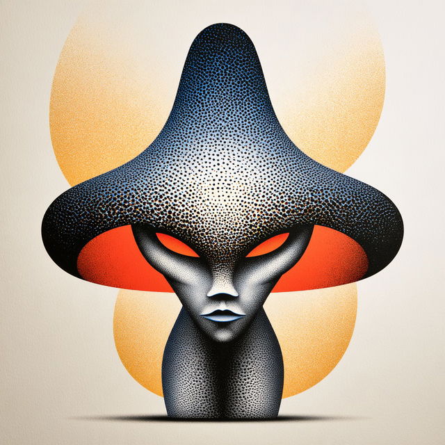 Autumnal Dotwork style, Midjourney V8.2, render 1 of 4