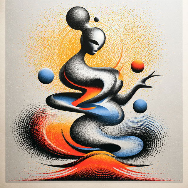 Autumnal Dotwork style, Midjourney V8.2, render 3 of 4