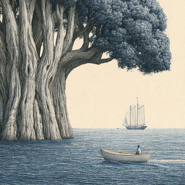 The Gnarled Shore School style, Midjourney V8.2, render 4 of 4