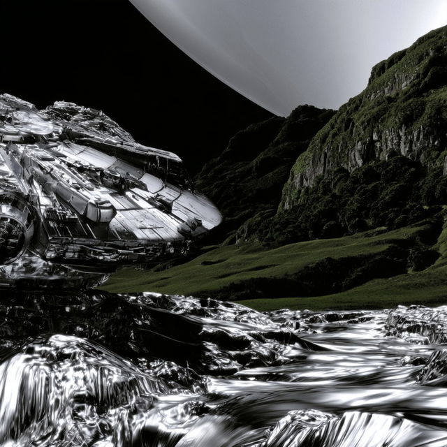Voidchrome style, Midjourney V8.2, render 3 of 4