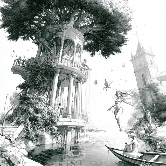 Hatchmonasticism style, Midjourney V8.2, render 3 of 4