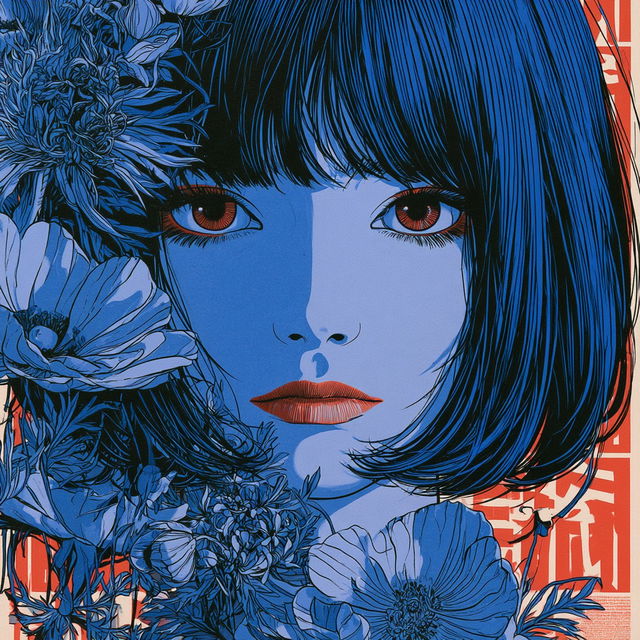 Triad Screenprint Collage style, Midjourney V8.2, render 2 of 4