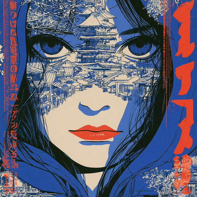 Triad Screenprint Collage style, Midjourney V8.2, render 4 of 4