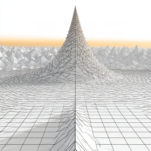 Sunset Codex Mesh style, Midjourney V8.2, render 3 of 4