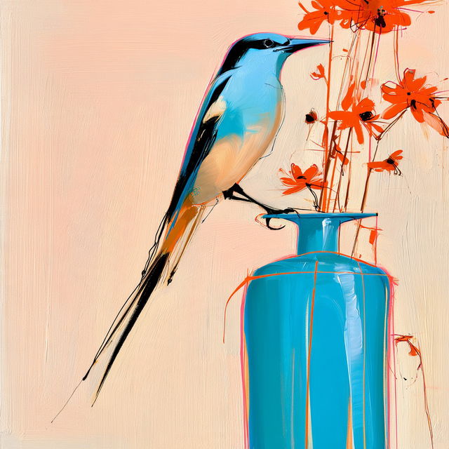 Birdstencil style, Midjourney V8.2, render 3 of 4
