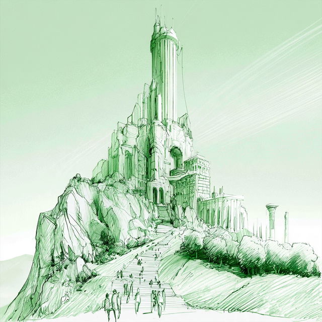 Pale Turbine Prospectus style, Midjourney V8.2, render 2 of 4