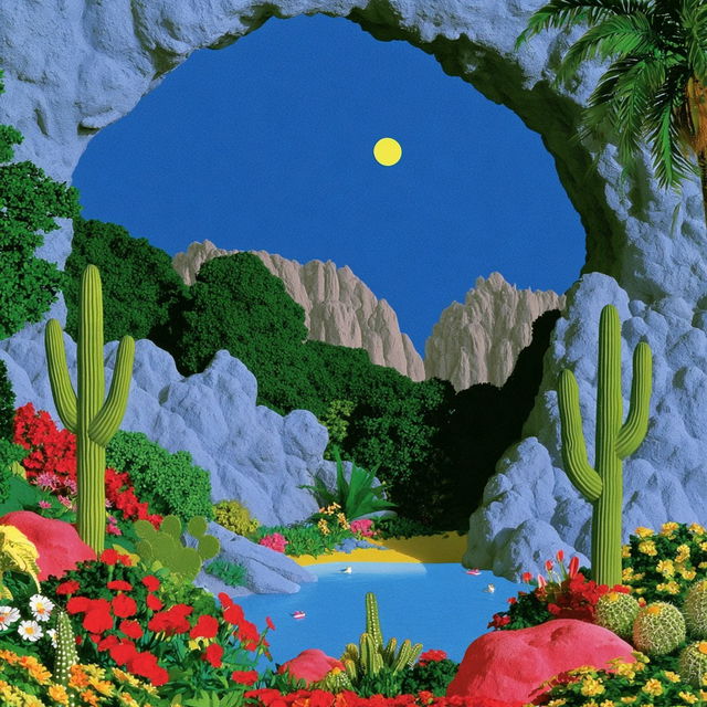 Bougainvillea Occlusion style, Midjourney V8.2, render 3 of 4