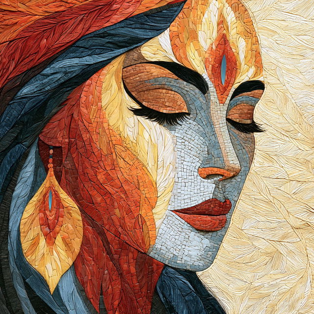 Mosaicore style, Midjourney V8.2, render 2 of 4