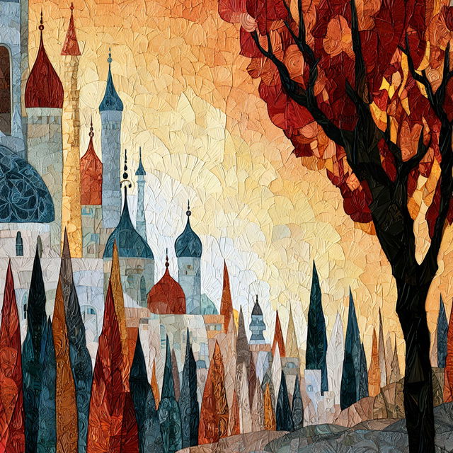 Mosaicore style, Midjourney V8.2, render 4 of 4