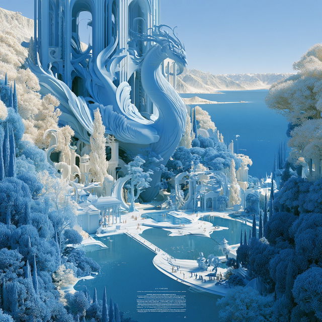 Archipelago Parallax style, Midjourney V8.2, render 3 of 4