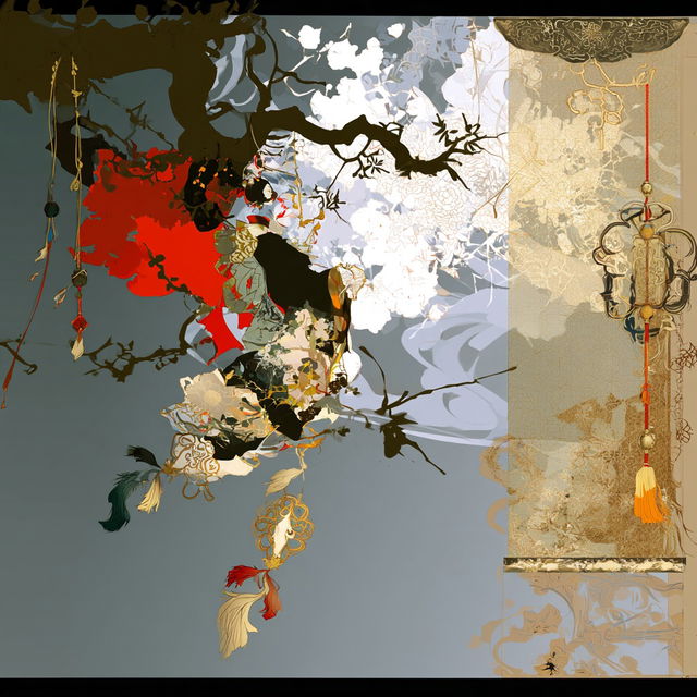 Tasselgraphica style, Midjourney V8.2, render 2 of 4