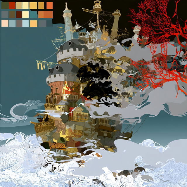 Tasselgraphica style, Midjourney V8.2, render 3 of 4