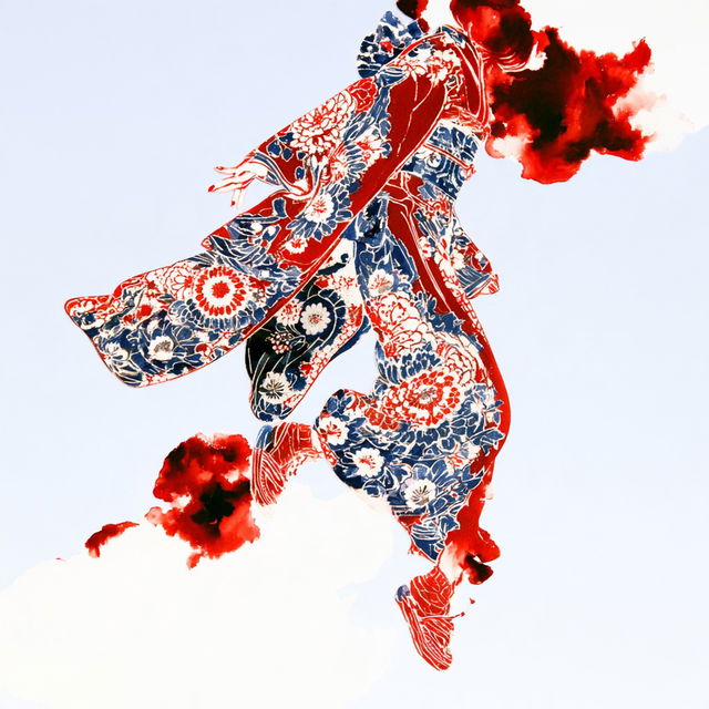 Kiku Linecut style, Midjourney V8.2, render 3 of 4