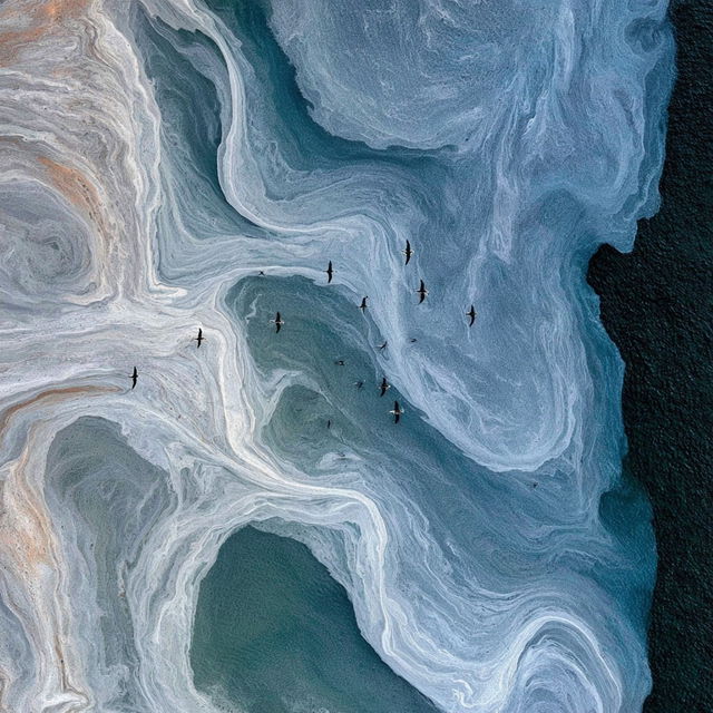 Bluegreen Erosion style, Midjourney V8.2, render 4 of 4