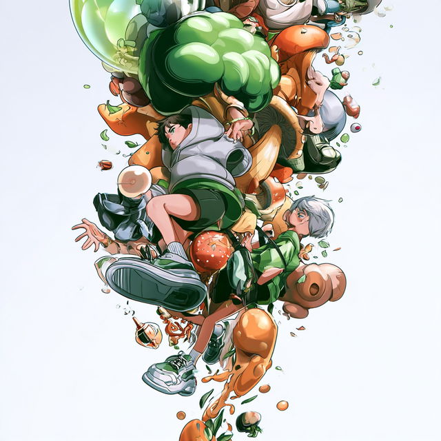 Botanical Railorphism style, Midjourney V8.2, render 2 of 4