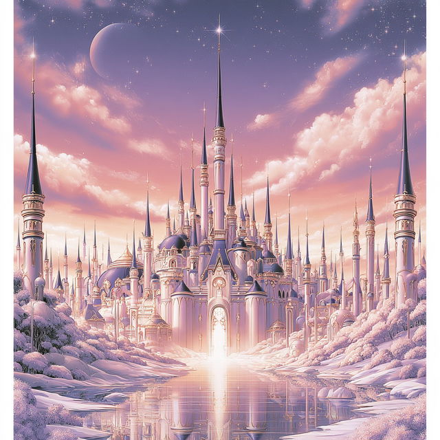 Collage Celestial Palaces style, Midjourney V8.2, render 4 of 4