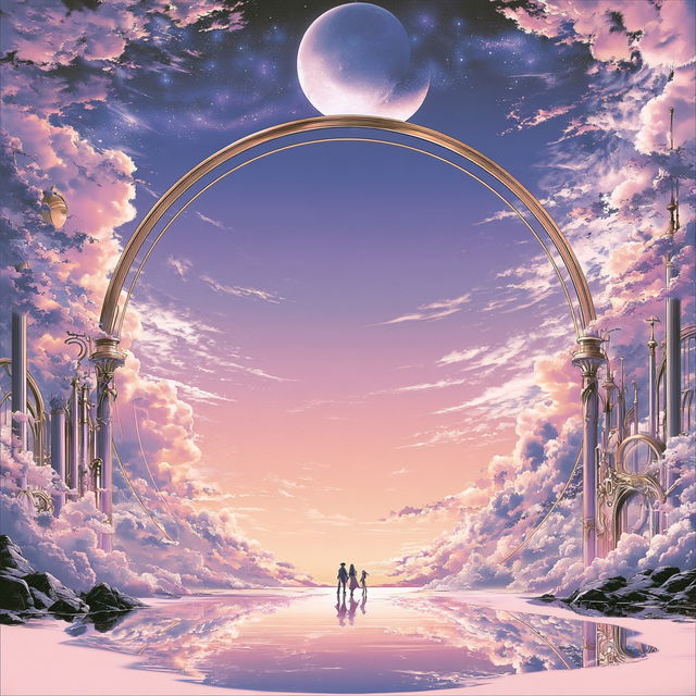 Collage Celestial Palaces style, Midjourney V8.2, render 3 of 4