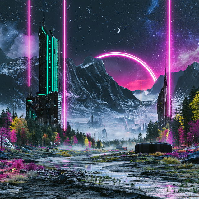 Cyanthrone style, Midjourney V8.2, render 4 of 4