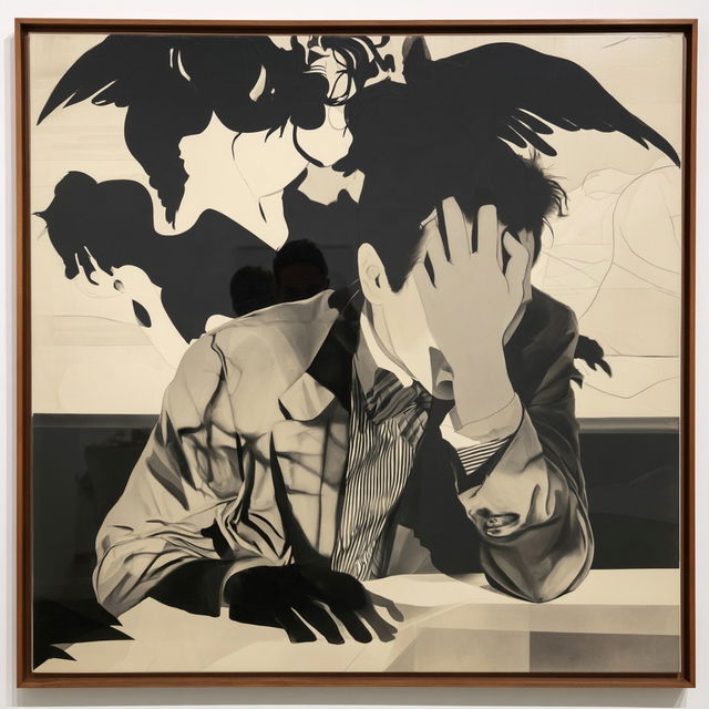 Flatnote Dramaturgy style, Midjourney V8.2, render 1 of 4