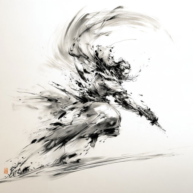 Machiya Inkway style, Midjourney V8.2, render 2 of 4