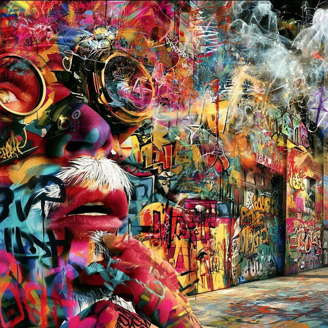 Graffitaxis style, Midjourney V8.2, render 1 of 4