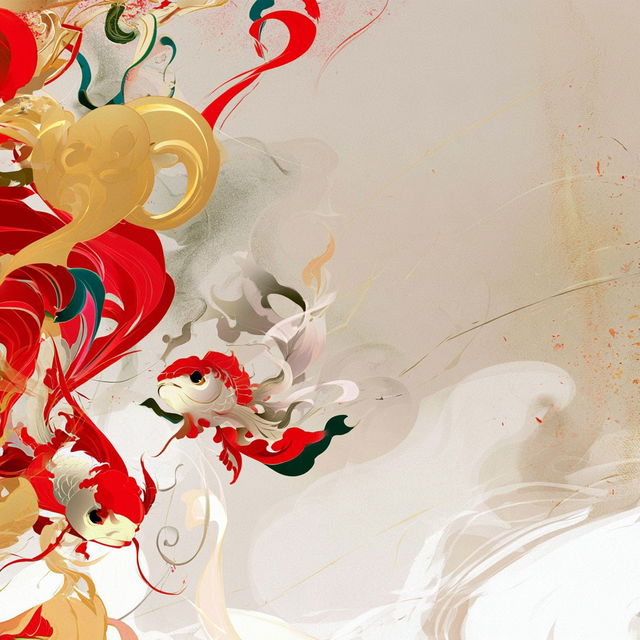 Goldfish Cloud Fold style, Midjourney V8.2, render 4 of 4