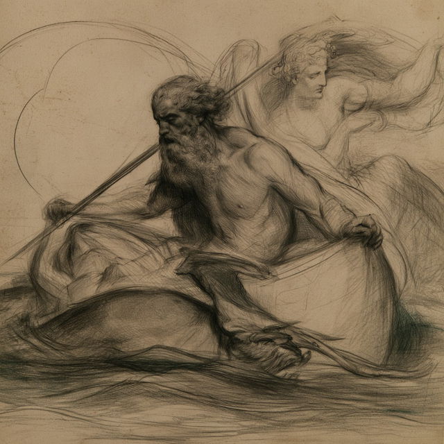 Hollander Figure Studies style, Midjourney V8.2, render 3 of 4