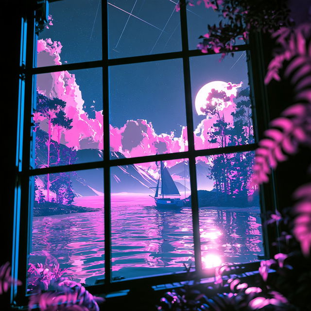 Violet Kufic Nightwork style, Midjourney V8.2, render 4 of 4