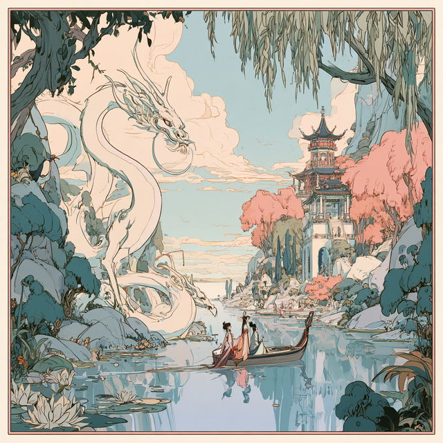 Spring Dragonwood style, Midjourney V8.2, render 2 of 4