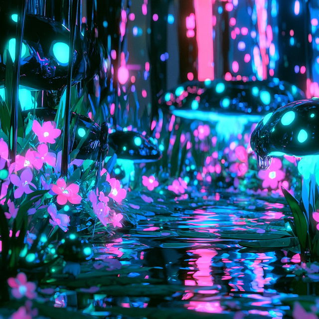 Electric Alley Chromolith style, Midjourney V8.2, render 4 of 4