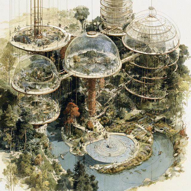 Verdant Cutawayism style, Midjourney V8.2, render 4 of 4