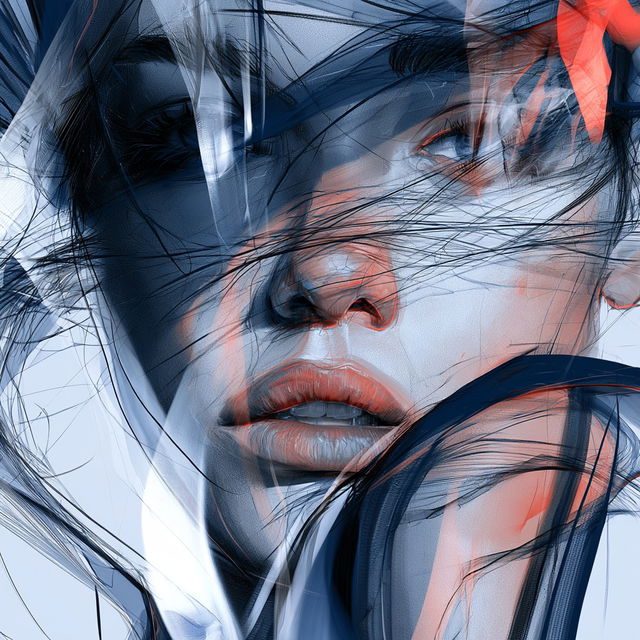 Shardface style, Midjourney V8.2, render 2 of 4