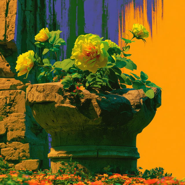 Sun Disk Pastoral style, Midjourney V8.2, render 1 of 4