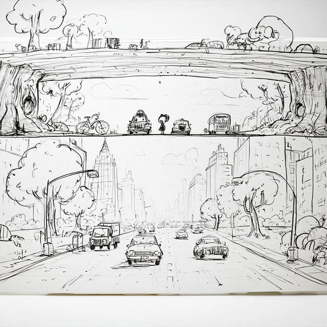 Quillcartoon style, Midjourney V8.2, render 3 of 4