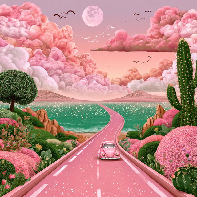 Topiary Pop Surrealism style, Midjourney V8.2, render 2 of 4