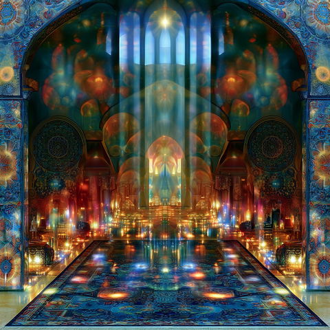 Saffron Spiral Basilica style (SREF codes), Midjourney V8.2