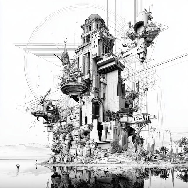 Optomechanica style, Midjourney V8.2, render 1 of 4